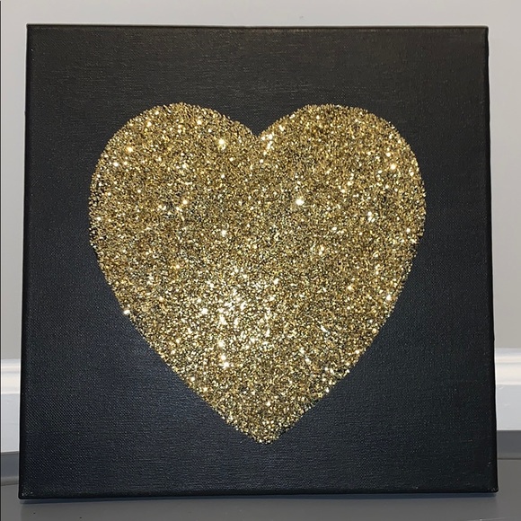 2-Piece Glitter Gold Wall Decor - Picture 2 of 3